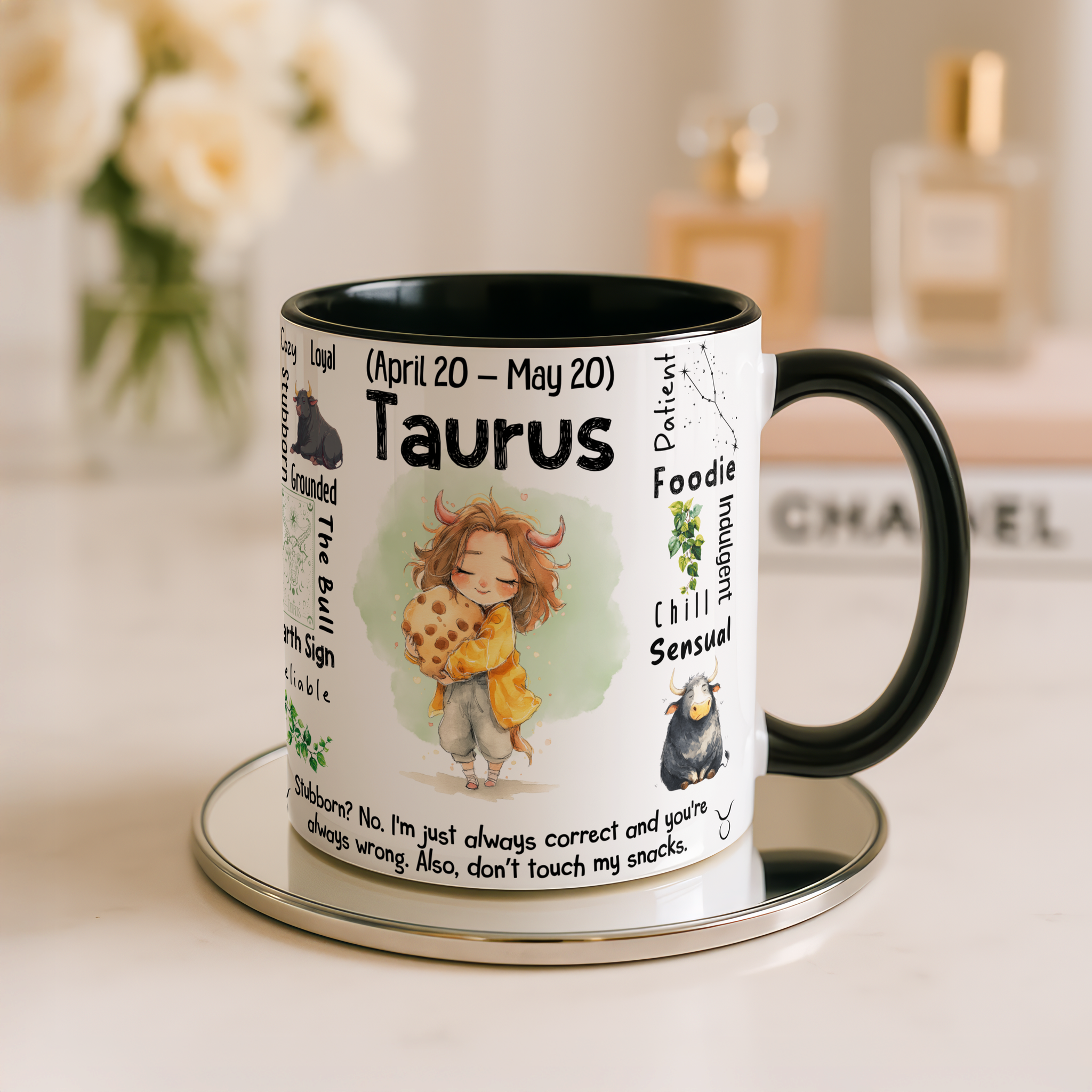 Taurus Zodiac Mug | Star Sign Gift | Astrology Coffee Cup (Apr 20 - May 20)