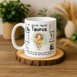 Taurus Zodiac Mug | Star Sign Gift | Astrology Coffee Cup (Apr 20 - May 20)