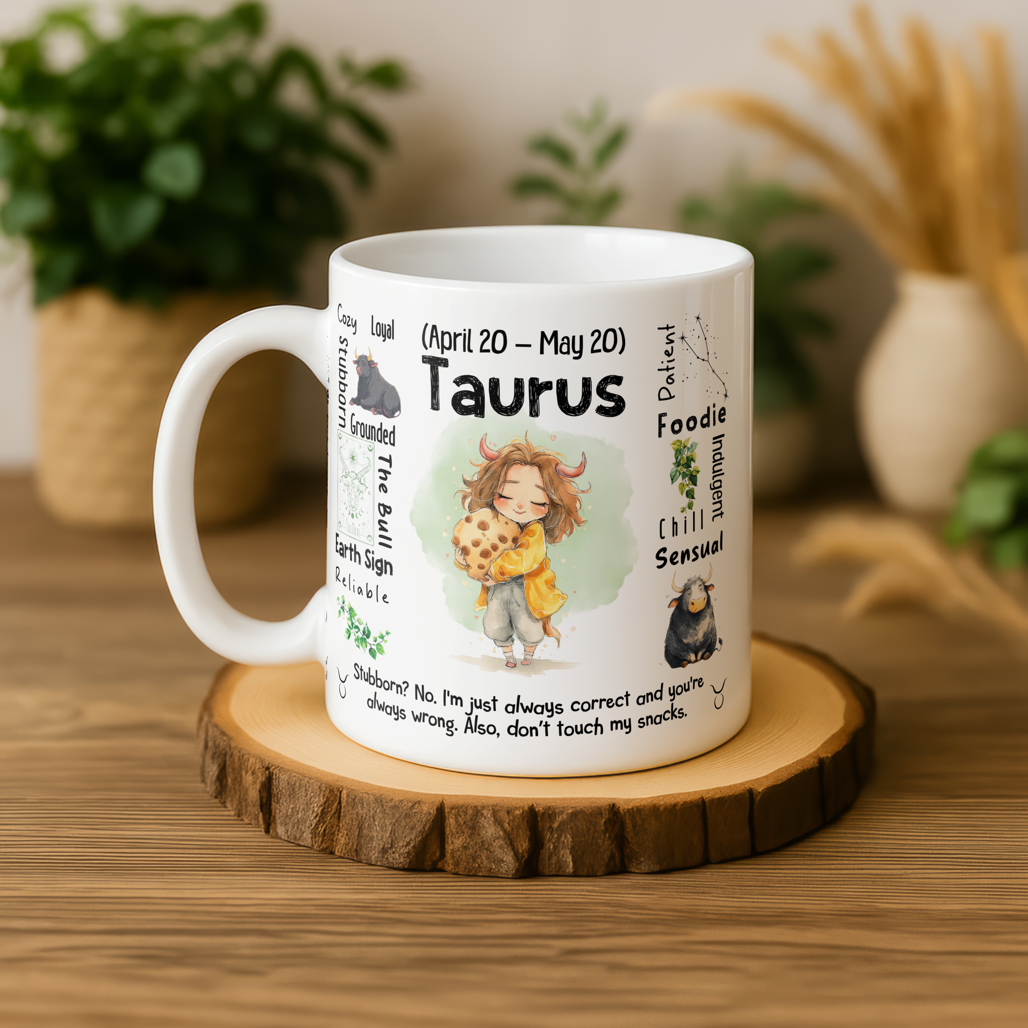 Taurus Zodiac Mug | Star Sign Gift | Astrology Coffee Cup (Apr 20 - May 20)