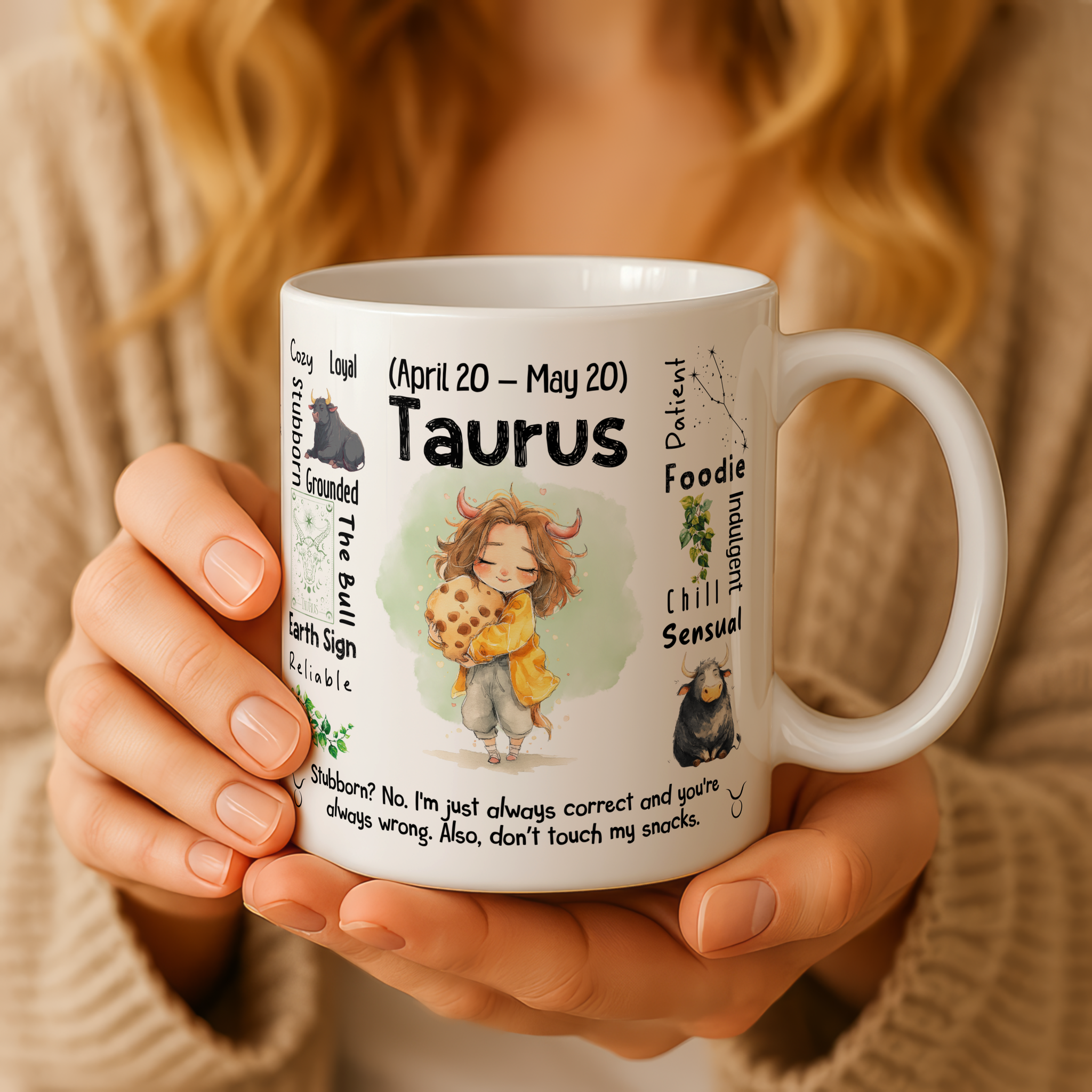 Taurus Zodiac Mug | Star Sign Gift | Astrology Coffee Cup (Apr 20 - May 20)