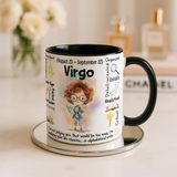 Virgo Zodiac Mug | Star Sign Gift | Astrology Coffee Cup (Aug 23 - Sep 22)