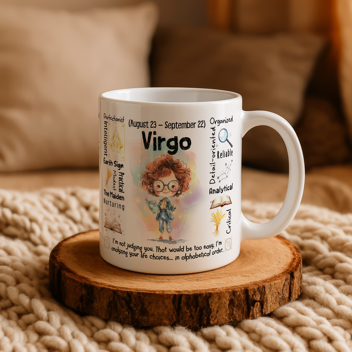 Virgo Zodiac Mug | Star Sign Gift | Astrology Coffee Cup (Aug 23 - Sep 22)