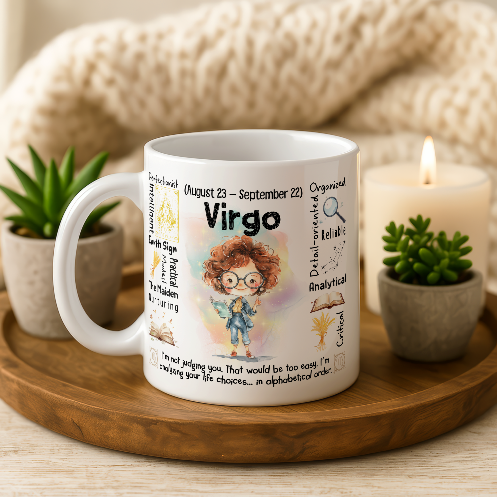Virgo Zodiac Mug | Star Sign Gift | Astrology Coffee Cup (Aug 23 - Sep 22)