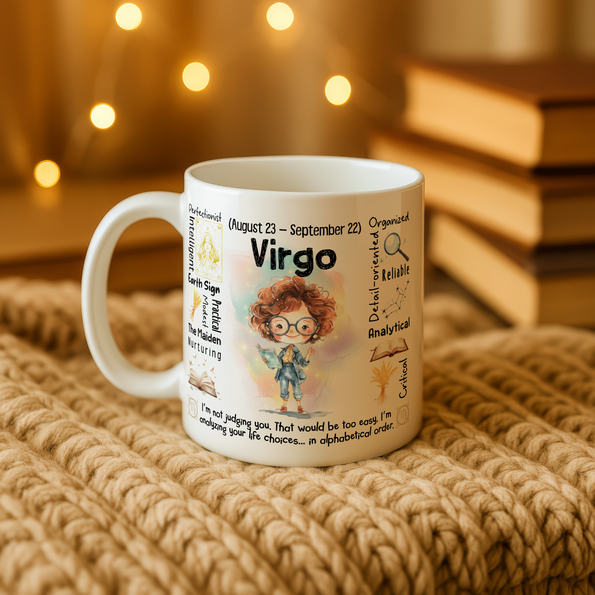 Virgo Zodiac Mug | Star Sign Gift | Astrology Coffee Cup (Aug 23 - Sep 22)