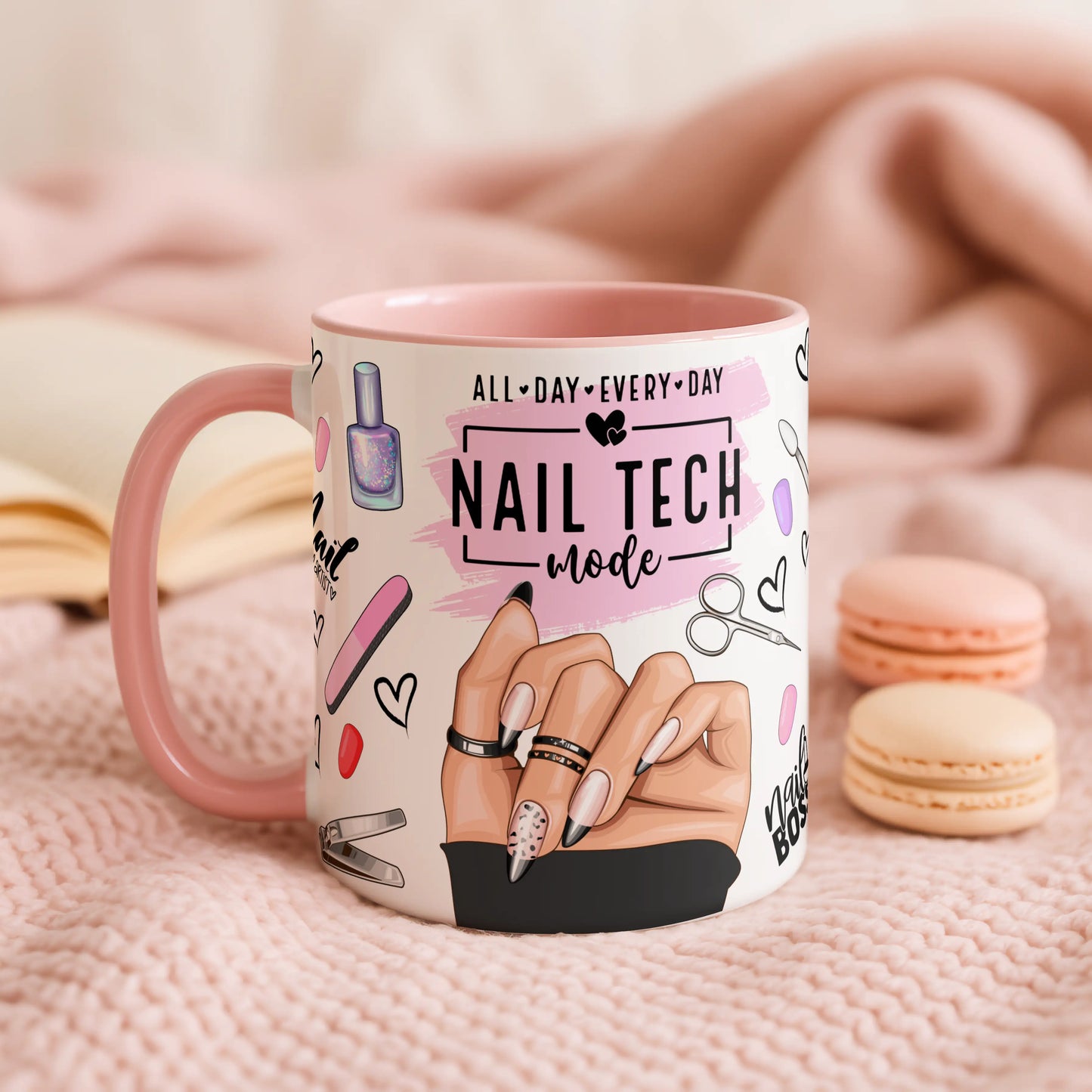 Nail Tech Gift Mug | Personalised Nail Technician Coffee Cup | Manicurist Present | Nail Artist Birthday Gift | Beauty Salon Professional