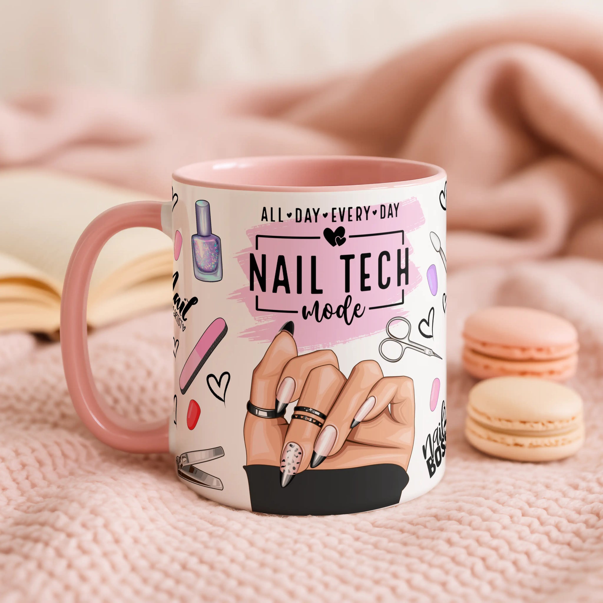 Nail Tech Gift Mug | Personalised Nail Technician Coffee Cup | Manicurist Present | Nail Artist Birthday Gift | Beauty Salon Professional