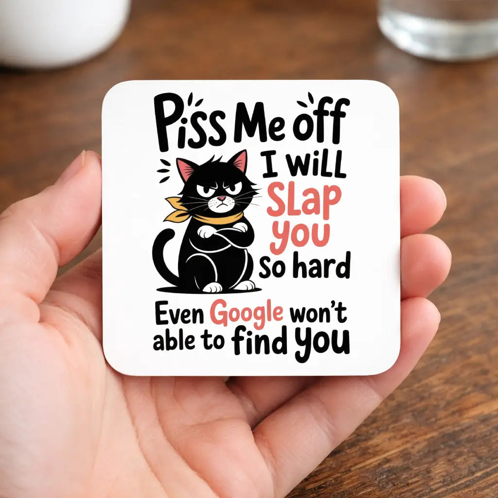 Piss Me Off I Will Slap You Mug • Funny Grumpy Cat Mug • Cat Lover Gift • Funny Rude Mug • Gift for Her Him • Birthday Gift • Tea Coffee Mug