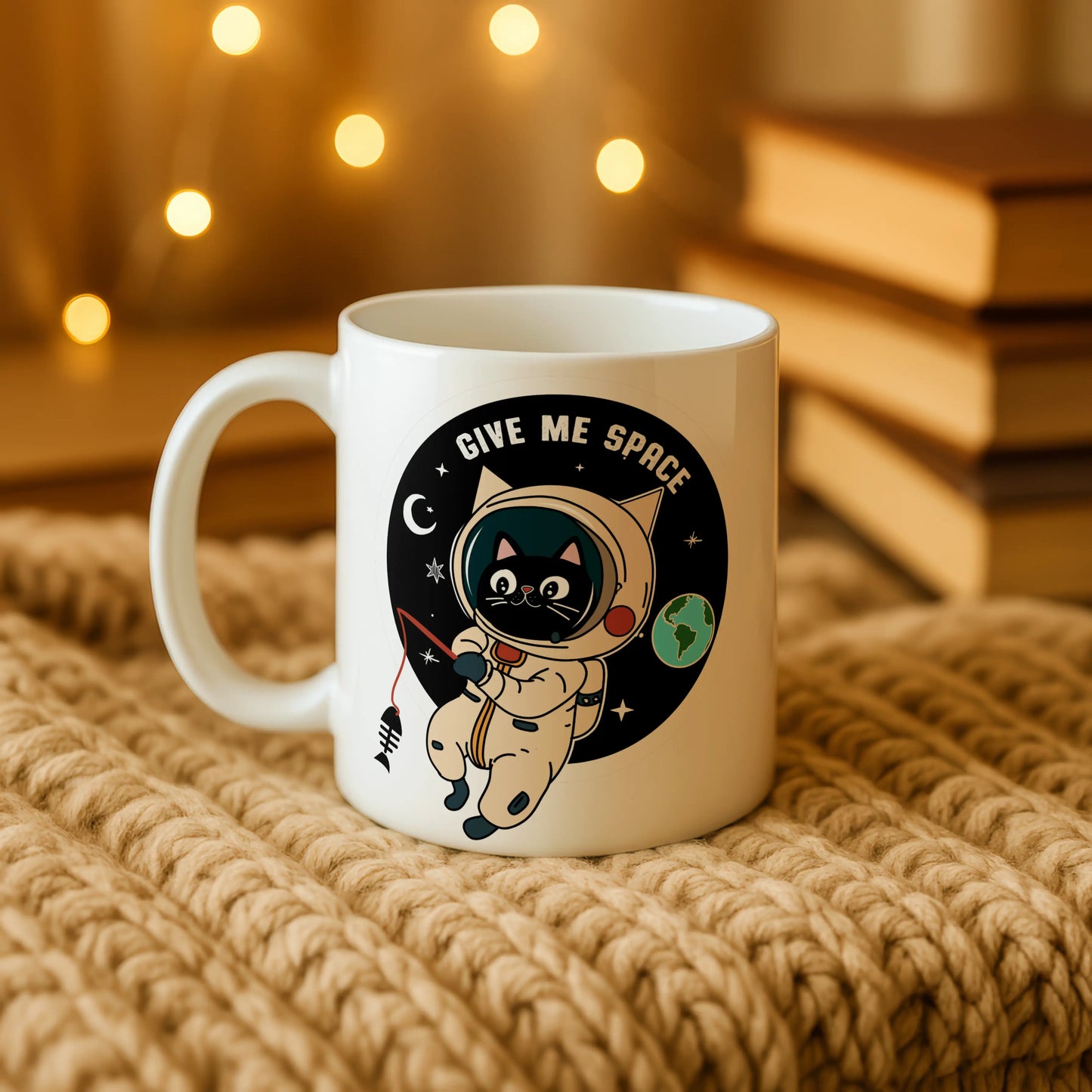 Give Me Space Mug • Funny Cat Astronaut Mug • Cat Lover Gift • Space Cat Mug • Gift for Her Him • Birthday Gift • Tea Coffee Mug