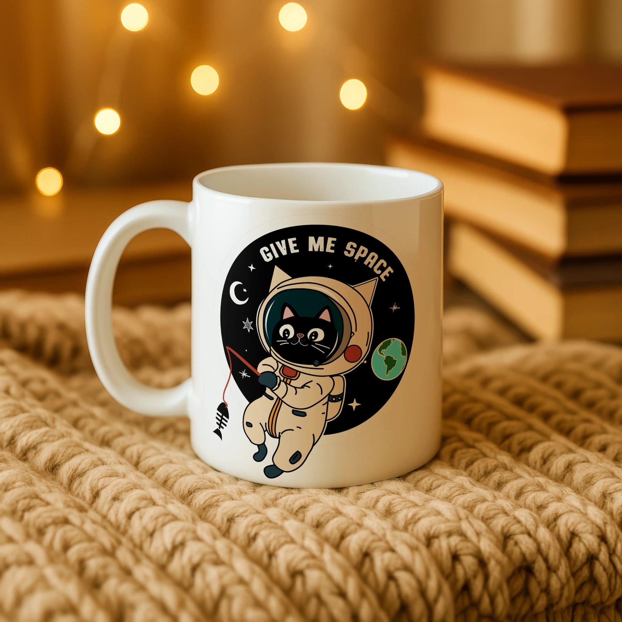 Give Me Space Mug • Funny Cat Astronaut Mug • Cat Lover Gift • Space Cat Mug • Gift for Her Him • Birthday Gift • Tea Coffee Mug