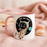 Give Me Space Mug • Funny Cat Astronaut Mug • Cat Lover Gift • Space Cat Mug • Gift for Her Him • Birthday Gift • Tea Coffee Mug