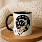 Give Me Space Mug • Funny Cat Astronaut Mug • Cat Lover Gift • Space Cat Mug • Gift for Her Him • Birthday Gift • Tea Coffee Mug