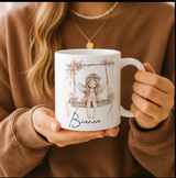 Personalised Fairy Girl Mug | Custom Name Gift | Magical Swing Design | Gift for Girls & Women