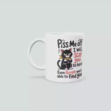 Piss Me Off I Will Slap You Mug • Funny Grumpy Cat Mug • Cat Lover Gift • Funny Rude Mug • Gift for Her Him • Birthday Gift • Tea Coffee Mug