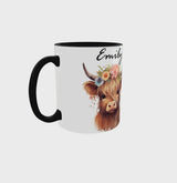 CUSTOM Cute Highland Cow Mug • Highland Cow Gifts • Personalised Name Mug • Gift for Her Sister Daughter • Birthday Gift • Tea Coffee Mug